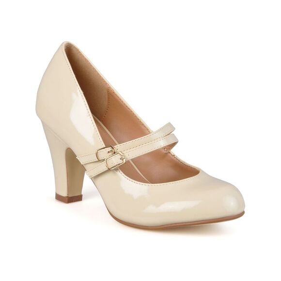 Bomba Wendy-09 Journee Collection Para Mujer - Piel Sintética, Punta Redonda, Estilo Elegante